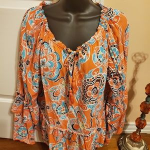 Crown a s Ivy, XL, open sleeves top, GUC